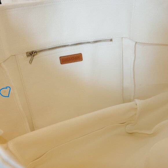 J. McLaughlin Logo Canvas Tote Bag Off White – Used Once, Free Shipping - Picture 7 of 9